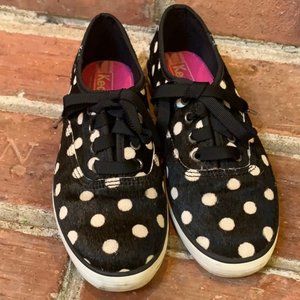KEDS Pointer Spur Polka dot Printed Calf Hair Sneakers Women's size 8.5